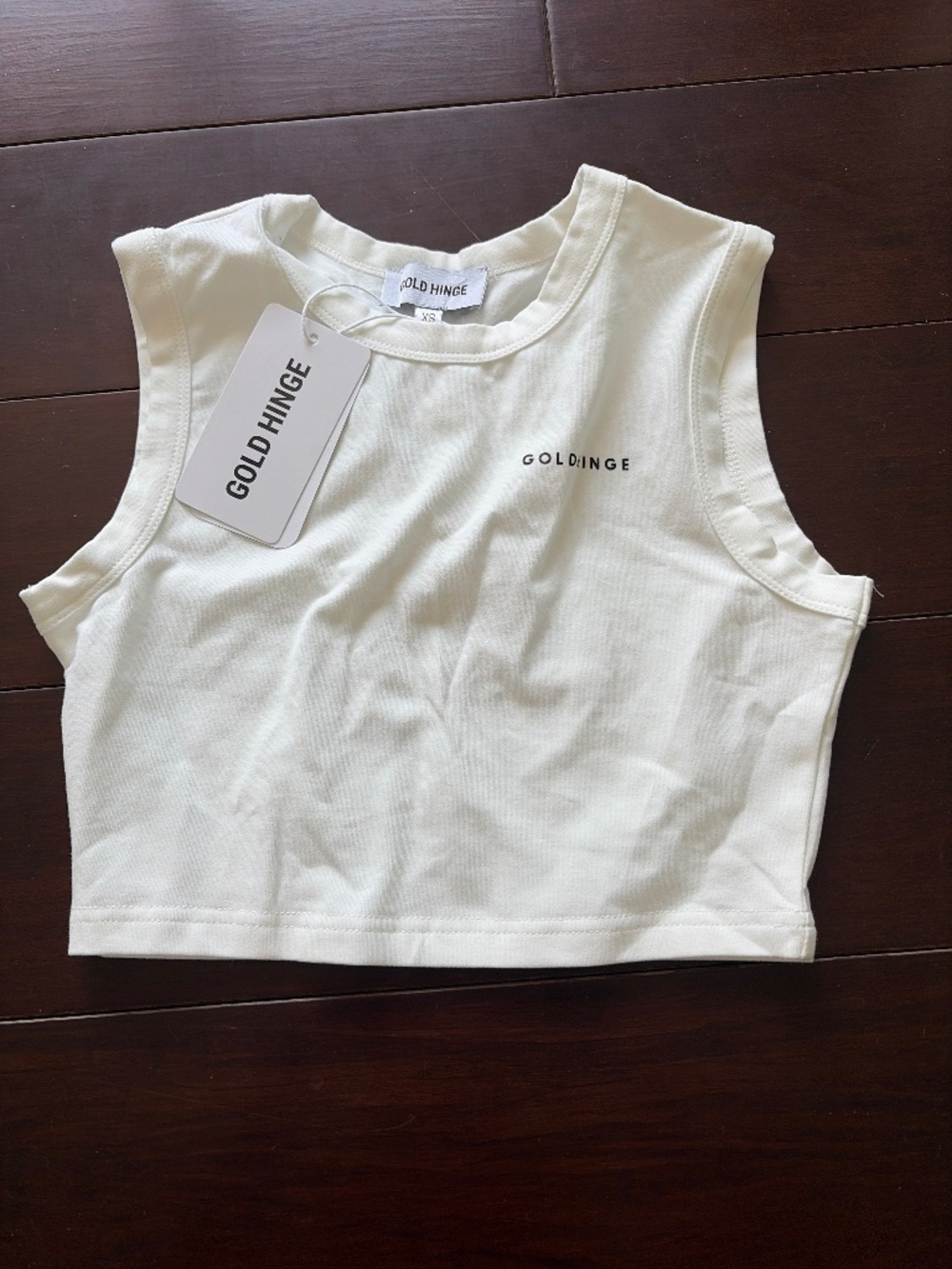 White cropped tank top